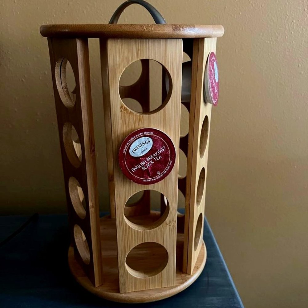 Bamboo K-cup holder for keurig